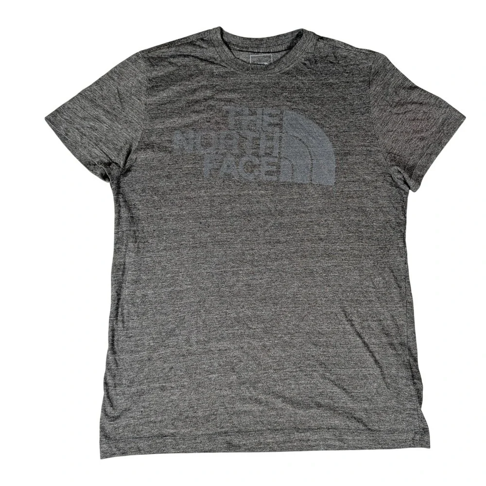 The North Face Mens Gray Heather Graphic Logo Short Sleeve T-Shirt 6532
